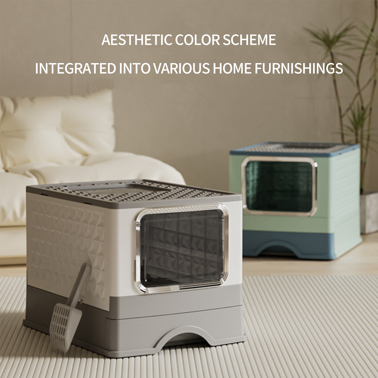 Cat litter box, extra large drawer style, splash proof, fully enclosed, cat pet supplies, source manufacturer, agency, wholesale