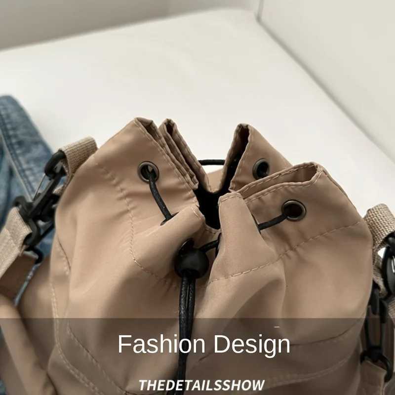 Fashion Large Capacity Ladies Shoulder Bag Crossbody Bag Fashion Bucket Design With Adjustable Shoulder Strap Oxford Cloth Y250730