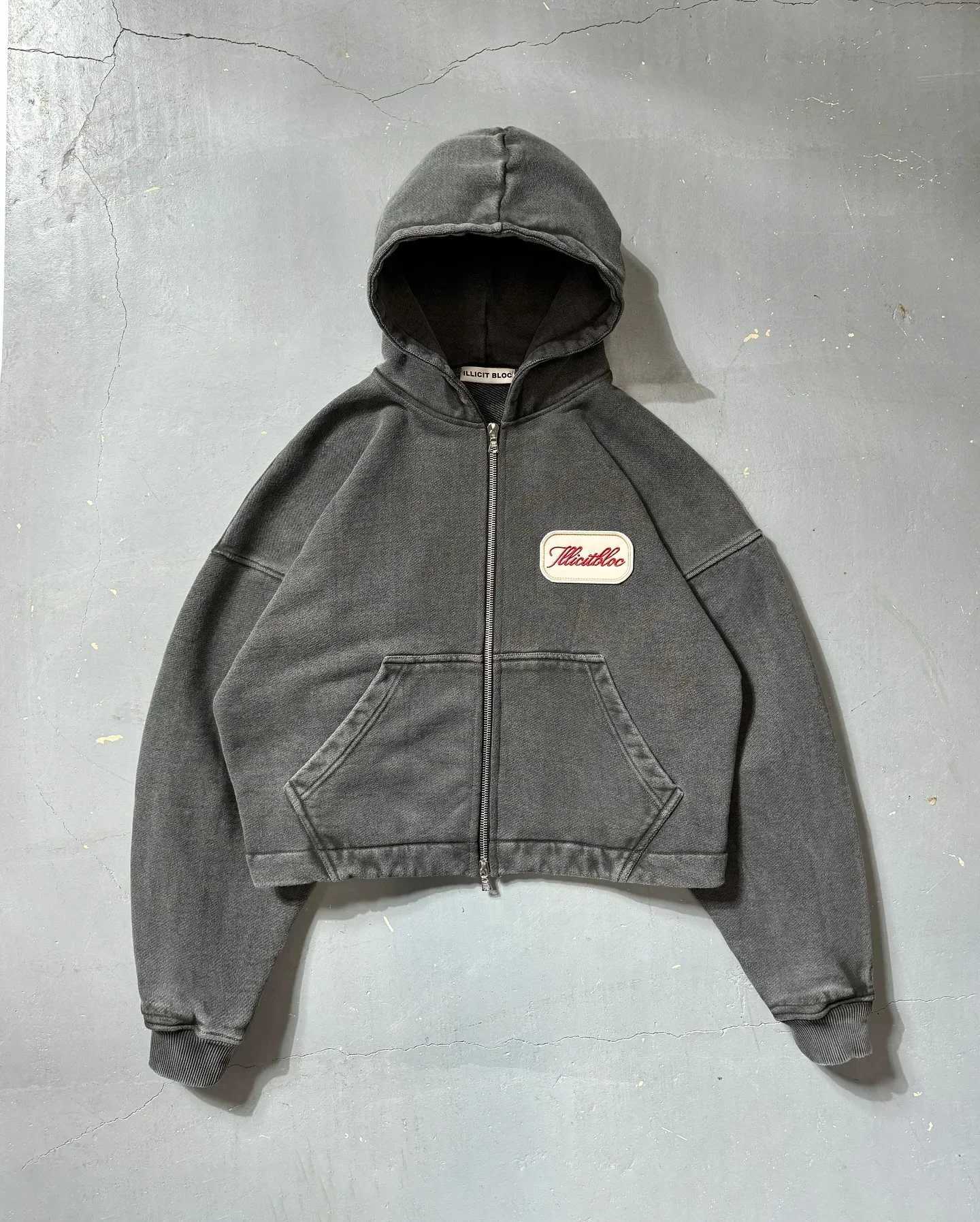 American New Vintage Embroidered Zipper Hoodie Two-Piece Y2K Trend Cotton Sweatshirt Women Hip Hop Gothic Harajuku Jogging Set XJ250731