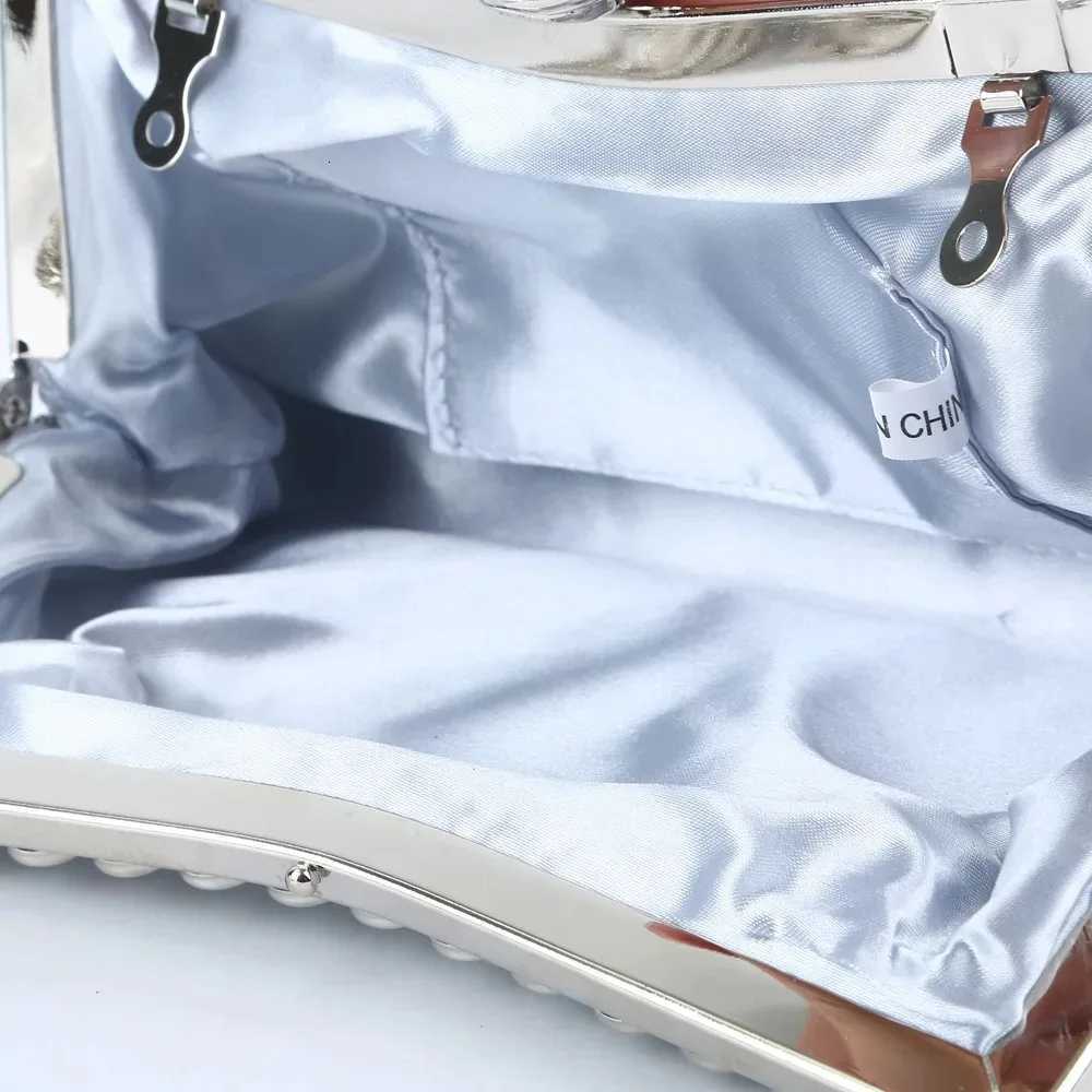 Evening Gold Clutch Bag Glitter Bead DESIGN Elegant Woman Party Bags Vintage Fashion Bridal Purse Silver Handbags Night Bag Y250730