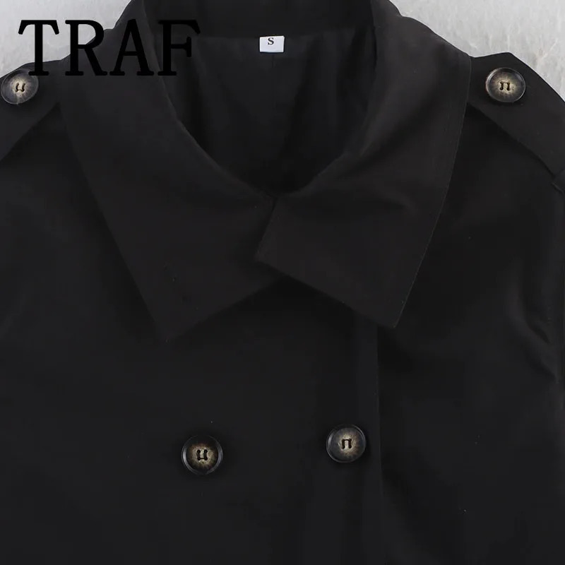 TRAF Women Jacket 2025 Womens Two Tone Short Coat Fashion Windbreaker Style Casual Jackets Streetwear In Outerwears 250728