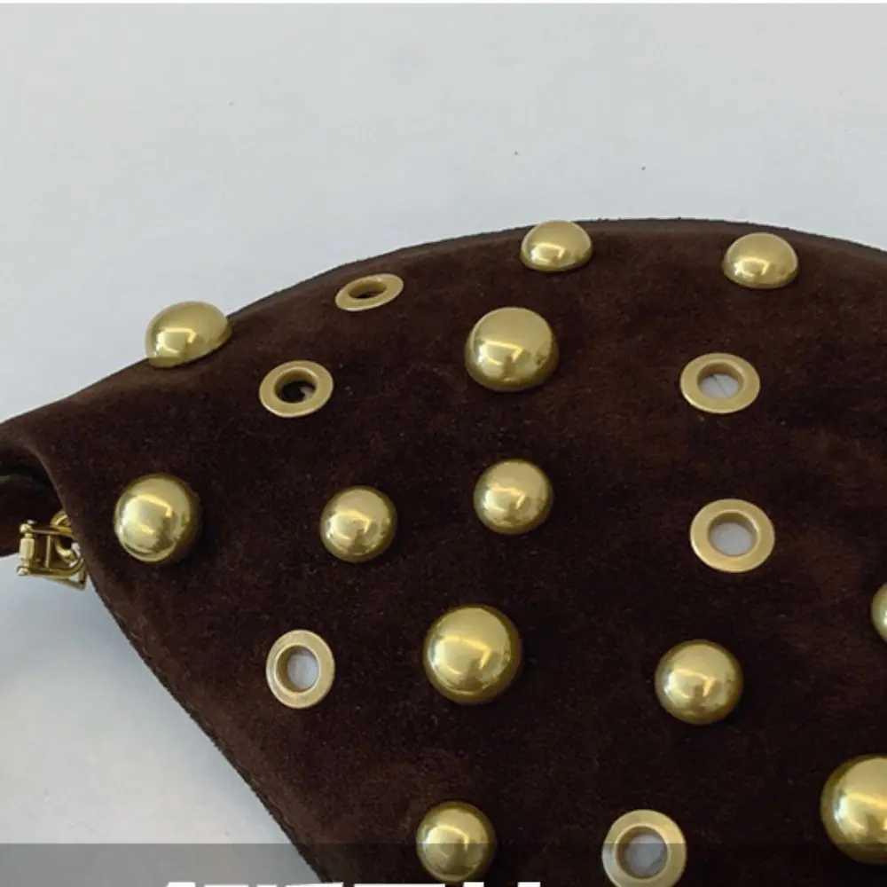 Trendy Metal Stud Crossbody Bag Hollow Spicy Y2k Shoulder Bag Sweet Cool Korean Style Underarm Bag Y250730