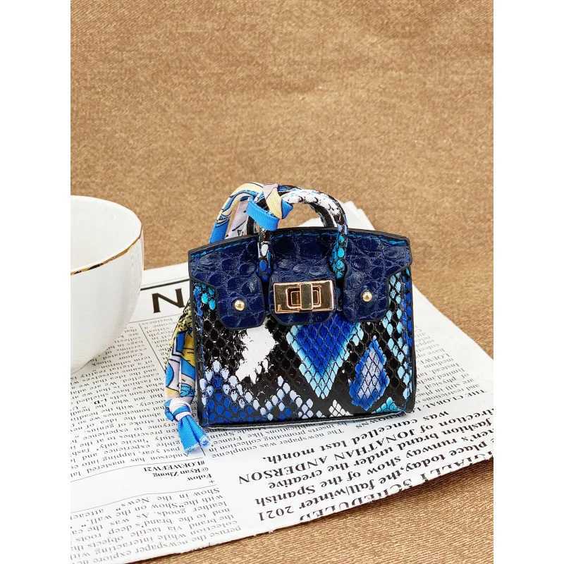 Exquisite New Versatile Snake Patterned House Mini Bag Multifunctional Portable Coin Purse Pendant Headphone Bag Y250731