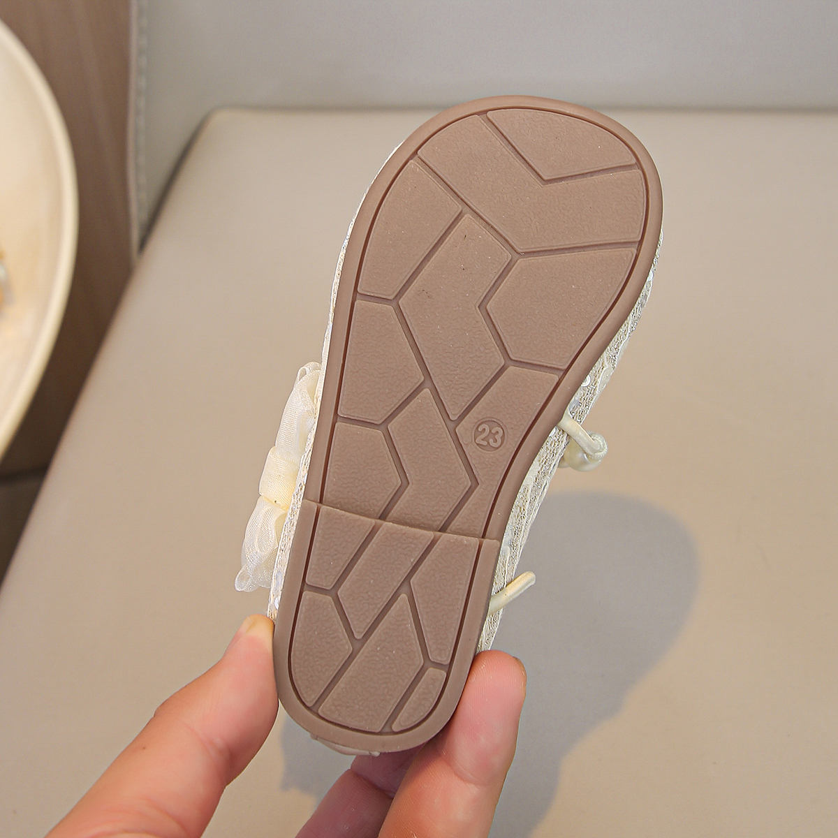 Girls pearl lace princess shoes Sweet bow Exquisite small leather shoes