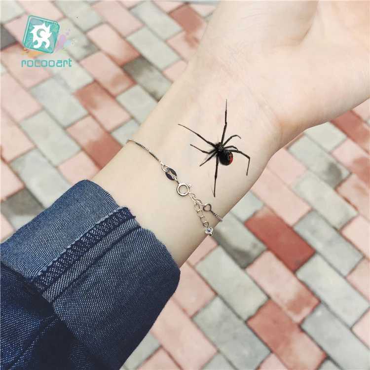 3D Spider Tattoo Scorpion Temporary Tattoo Stickers for Halloween Fake Tattoo Body Art Joke Temporary Tattoo Z250731