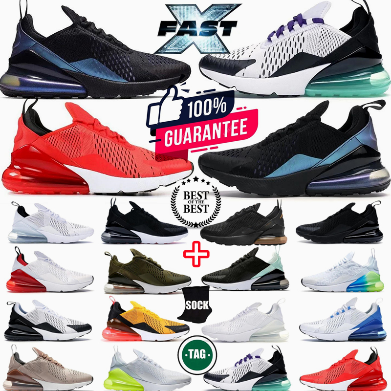 free shipping Designer 270 running shoes men women casual sneakers 270s react yellow triple X university gold anthracite breathable trainers mens Outdoor sports