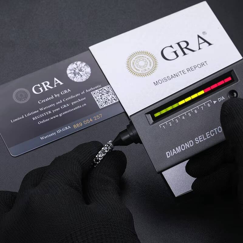 Punk Rock Style 925 Sterling Silver Ring 4mm Black Moissanite Factory Wholesale Lab Diamond Jewelry Ring for Men