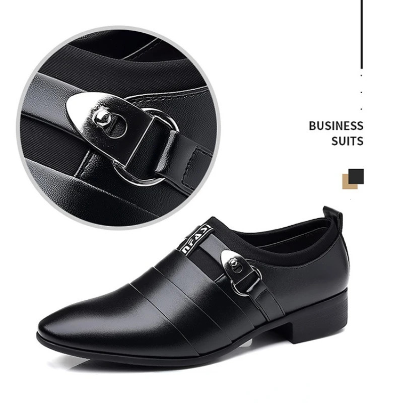 Men Dress Shoes Slip on Formal Suit Wedding Shoes for Male Wedding Office Work Shoes Slip on Loafers Elegant Man Dress Shoes 250730