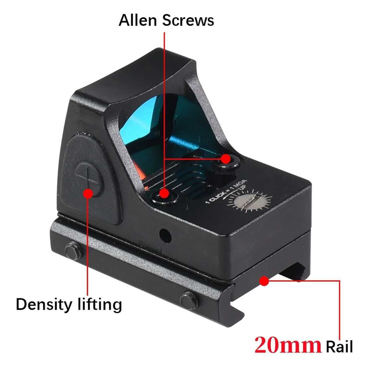 Mini Red Dot Sight Tactical Optic Reflex Collimator Hunting Airsoft Compact Riflescope Equipment Accessory AR15 G19 M4 R250730