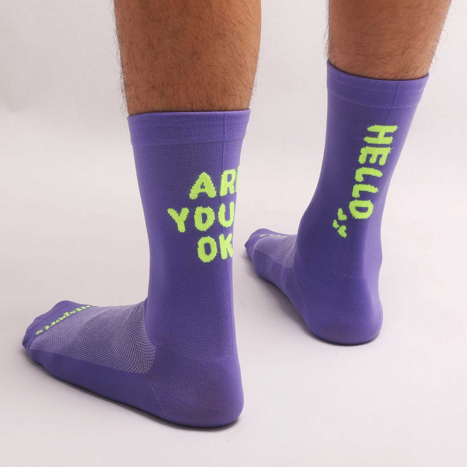 Summer New Internet Celebrity Cycling Socks Bicycle Sports Breathable Quick-Drying Sweat-Absorbent High-Elastic Mens and Womens Four-Season Mid-Tube S