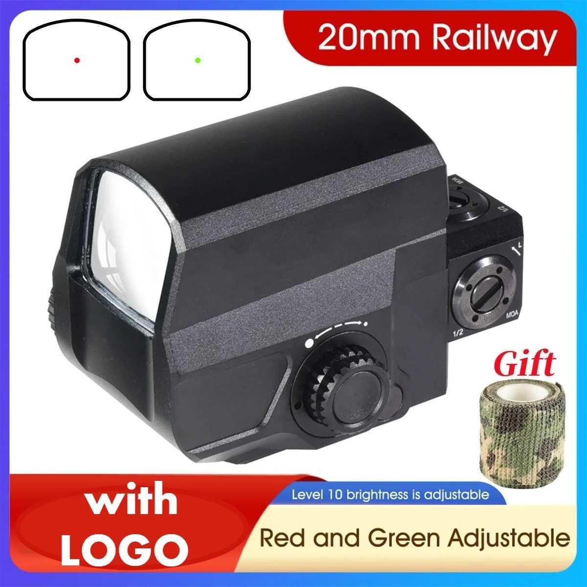 Tactical Red Green Dot Holographic Reflex Sight Hunting Fully Enclosed 553 Red Dot Collimator Riflescope Fits 20mm Rail Mount R250730