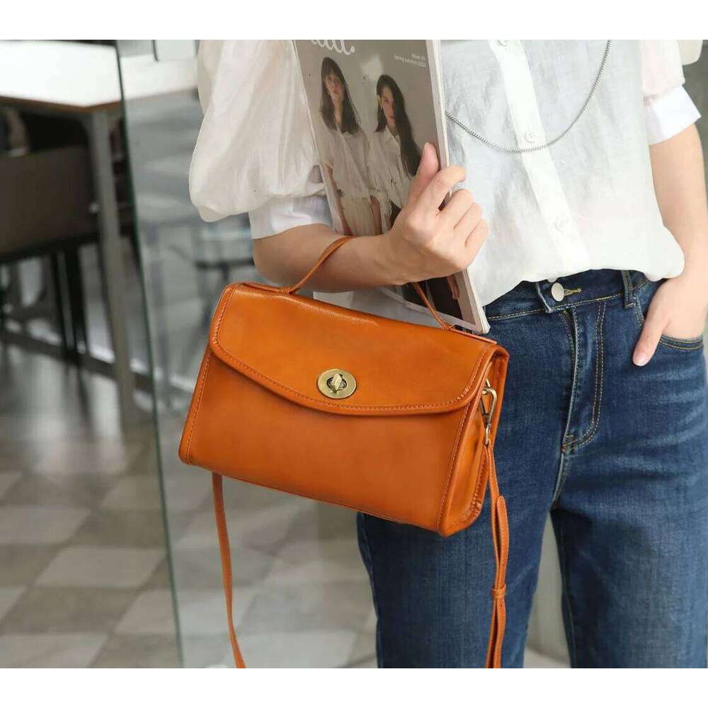 Large Capacity Messenger Women Vintage Bucket Shoulder Genuine Leather Shopping Slant Hobo Travel Bag 250731