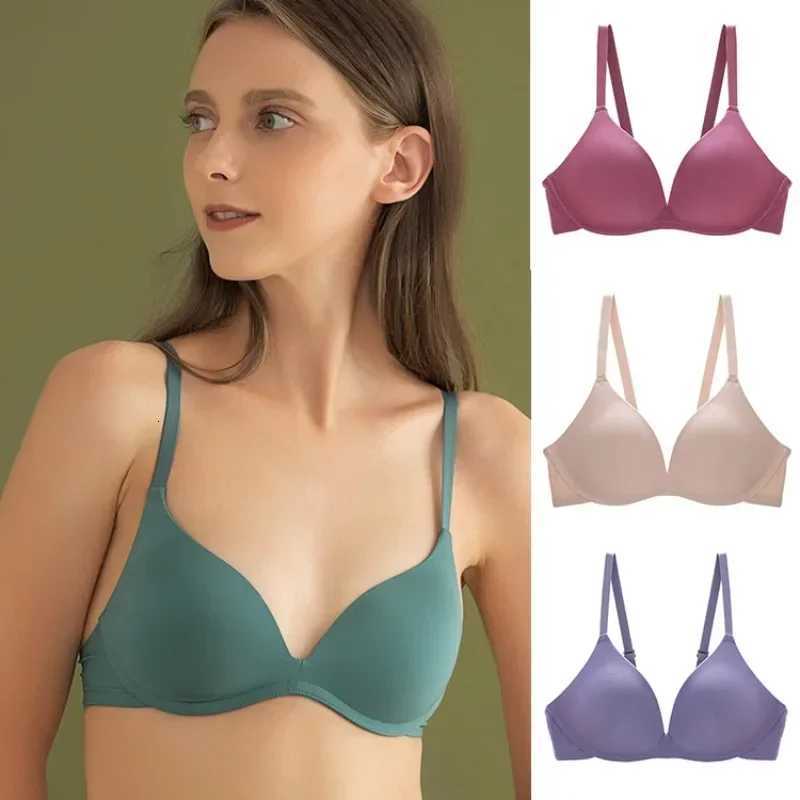 Women No Wire Push Up Seamless Bra Underwear Students Breathable Thin Solid Bras Womens Breathable Gathered Bra Z250730