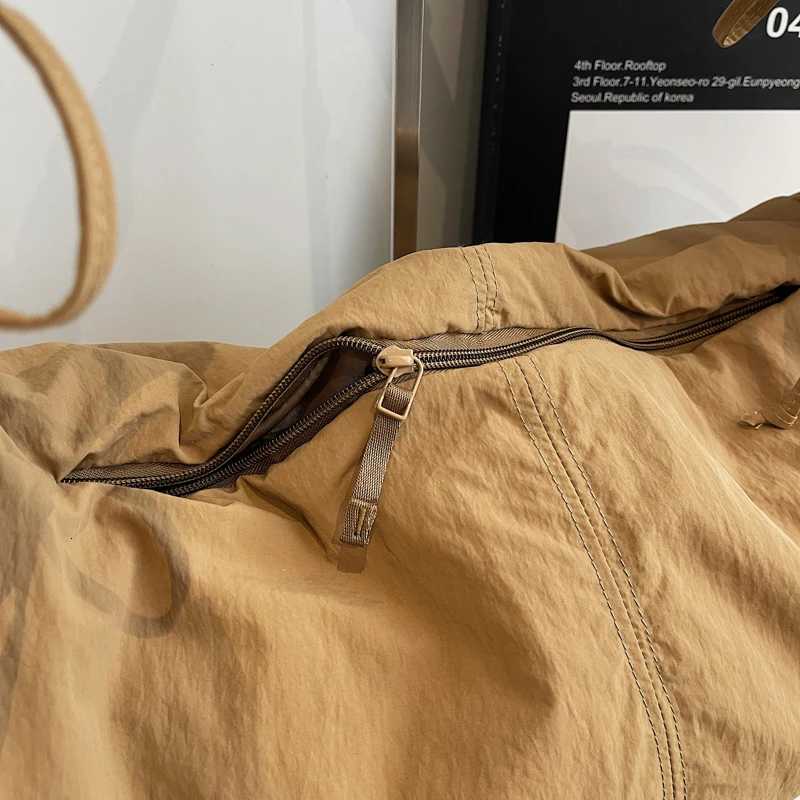 Trendy Fashionable Shoulder Bags Wrapped with Dyed Nylon Canvas Bag Large Capacity Single Shoulder Crossbody Hobos Bag Y250730