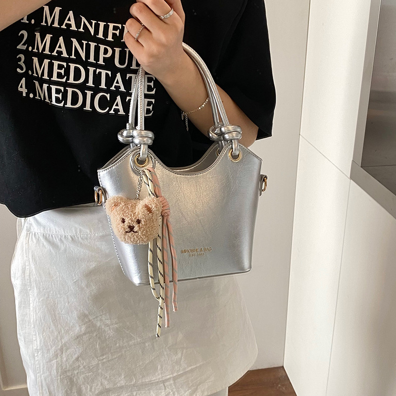 2025 New Handbag Pink Designer Bag for Women Fashion Pu Leather Bucket bag