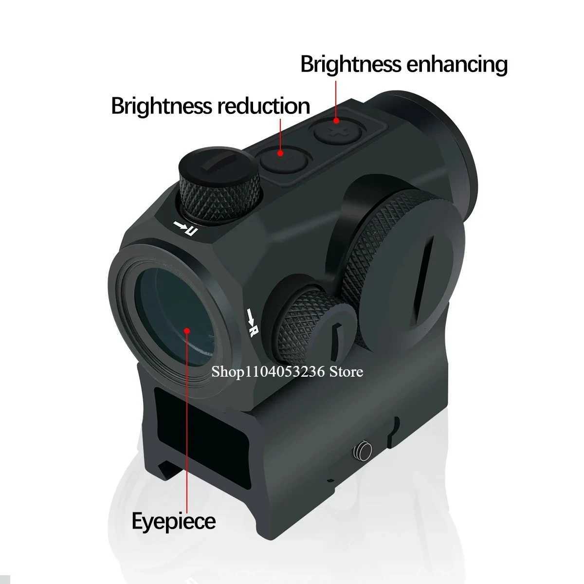 Tactical R5 1x20mm Red Dot Sight 2 MOA Compact Hunting Rifle Optic Shooting Shockproof Waterproof for 20MM Rail 1 1 R250730