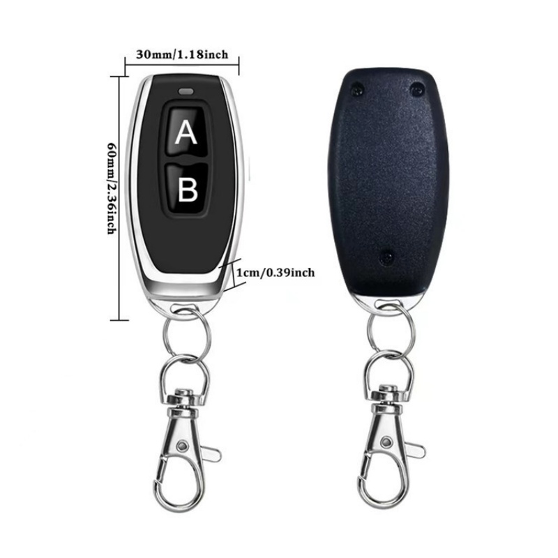 433/315MHz Self Copy RF Remote Control Wireless Transmitter 2 Buttons for Garage Door Gate Home Opener