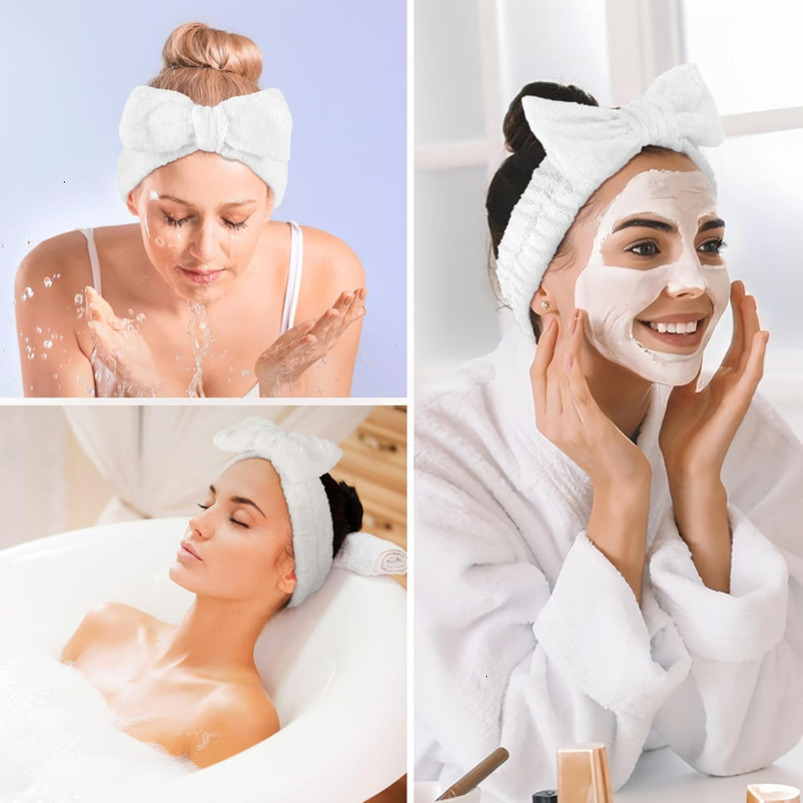 LADES Soft Skincare Adjustable, Comfortable & Stretchy Fabric, Cute Patterns Makeup, Facial Non-Slip, Headband for Hair Control