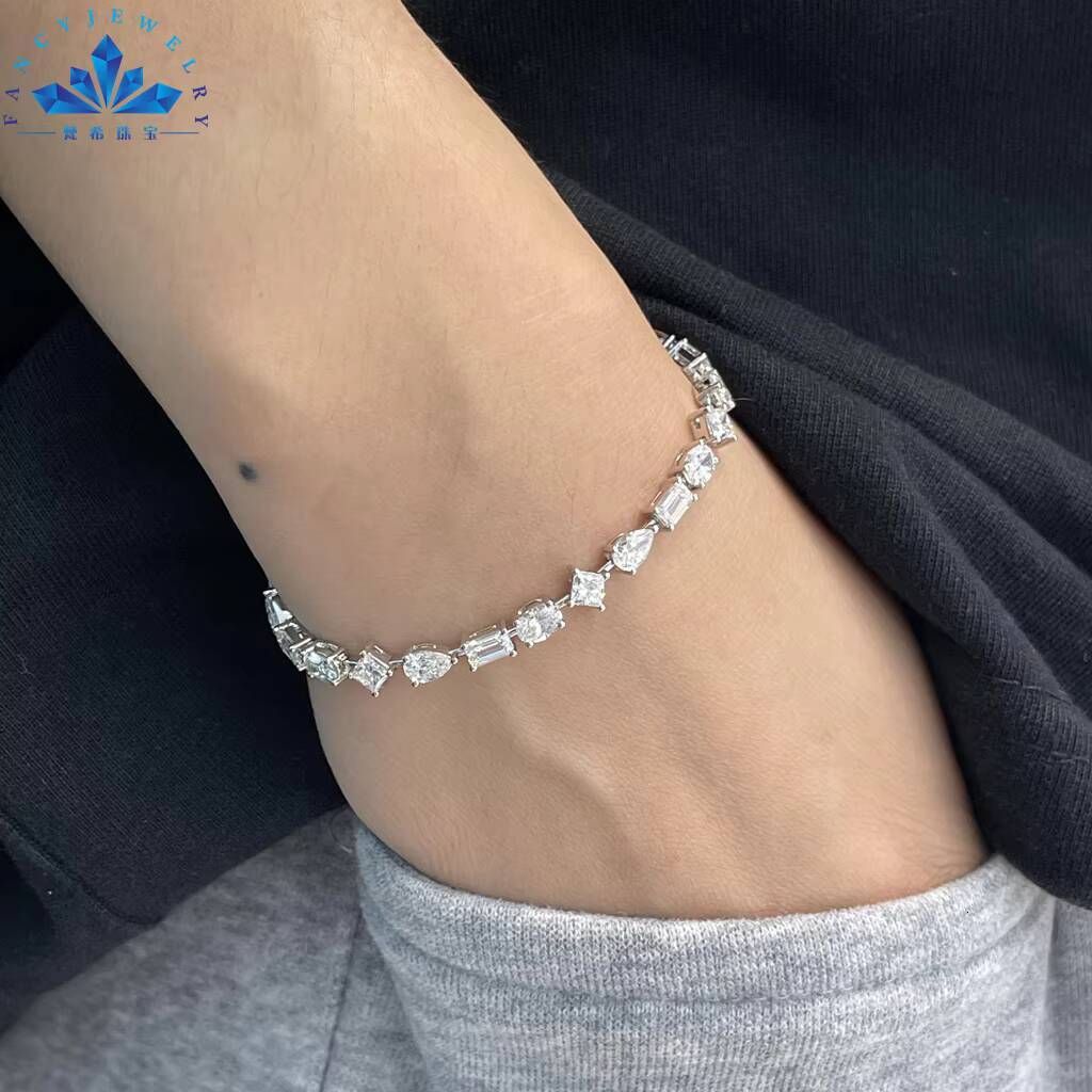 2025GIA IGI Certified Lab Grown Diamond Tennis Chain 10K 14K 18K Gold 3MM 4MM 5MM Vvs Lab Created Diamond Tennis Chain