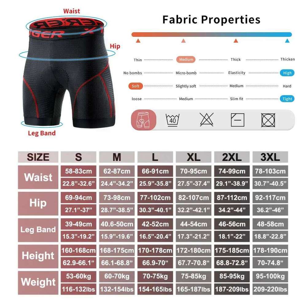 X-Tiger Breathable Mesh Cycling Gel Pad Shockproof MTB Bike Shorts Dropshipping Bicycle Underwear