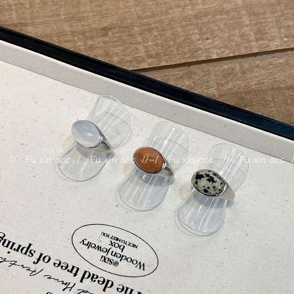 FX Autumn Winter New Melad Natural Tiger Eye Stone Niche Fine Craft Chalcedony Index Finger Ring High-end Versatile Accessory 455