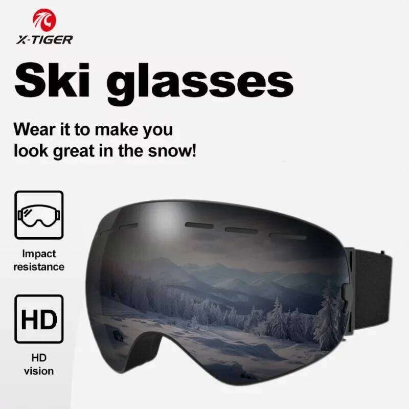X-Tiger Ski Double Layers Anti-Fog Adult Snowboard Snow Goggles Snowmobile Glasses Eyewear Outdoor Sport Skiing Googles