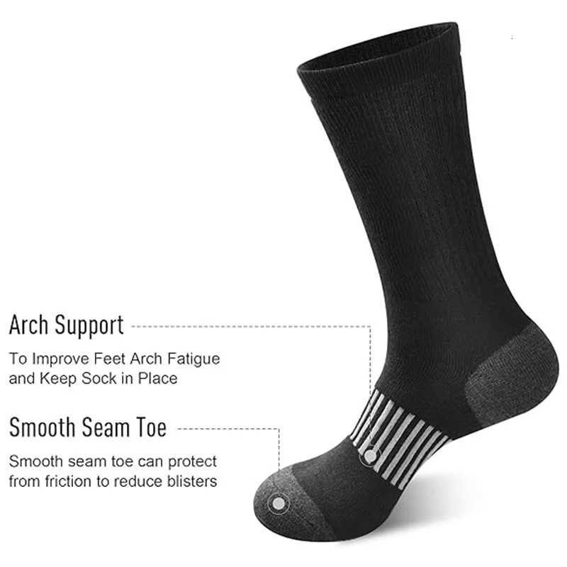 6 Pairs Men Basketball Sports Socks Fashionable Black White Color Sweat Absorbing Breathable Comfortable Leisure Running Socks Z250731