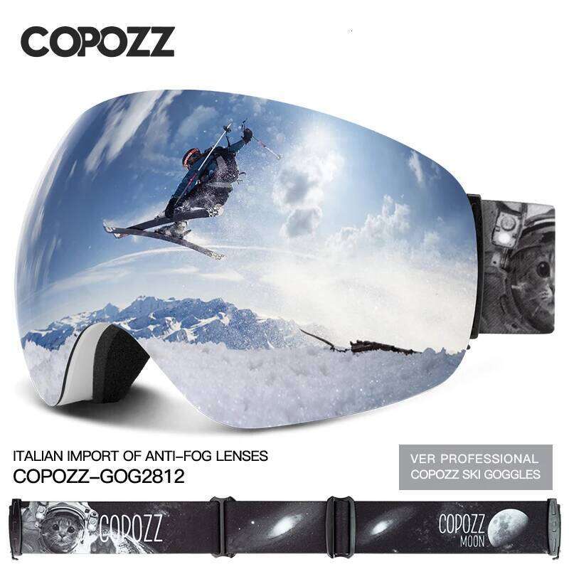 COPOZZ Winter Sports Goggles Uv400 Protection Ski Mask Male Female Anti-Fog Big Face Snow Glasses Skiing Snowboard Eyewear