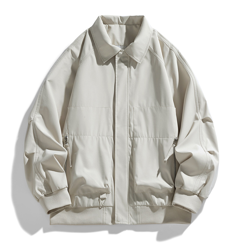 Jacket collar jacket men's spring and autumn American retro fashion casual workwear style top