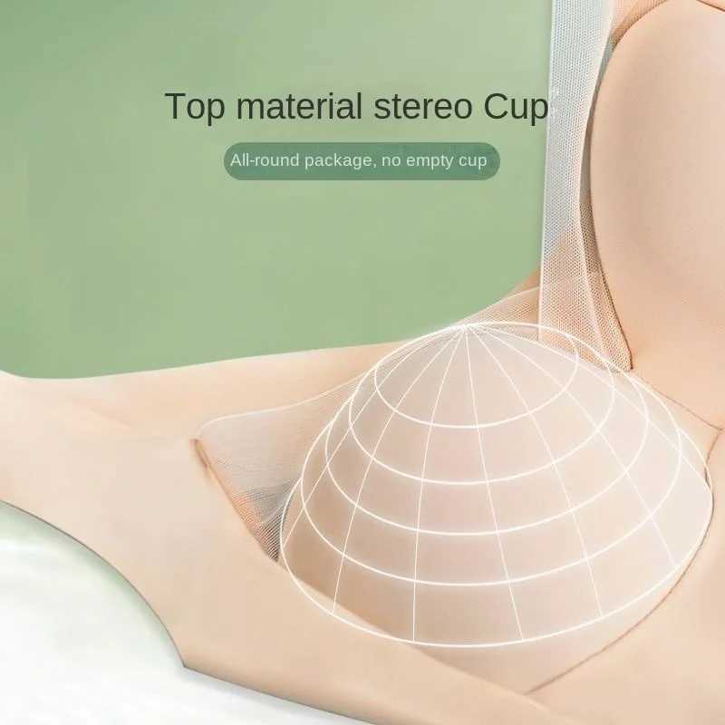 Women Top Bra Sexy Push Up Bra Seamless Ice Silk Underwear Women Wireless Ring Sleep Lingerie Fitness Sports Bralette Invisible Z250730