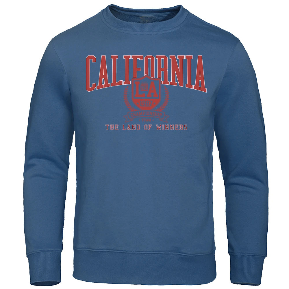 CaliforniaLA The Land Of Winners Hoodies Male Casual SXxl Sweatshirt Retro Shoulder Drop Pullovers Funny Hoody Hoodie Men 250729