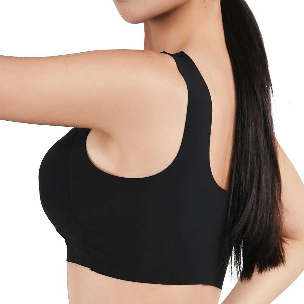 Womens Sports Bra Fitness Anti-Sagging Upper Strappy Push Up Brassiere Large Size Slim Elastic Shockproof Wireless Underwear Z250730
