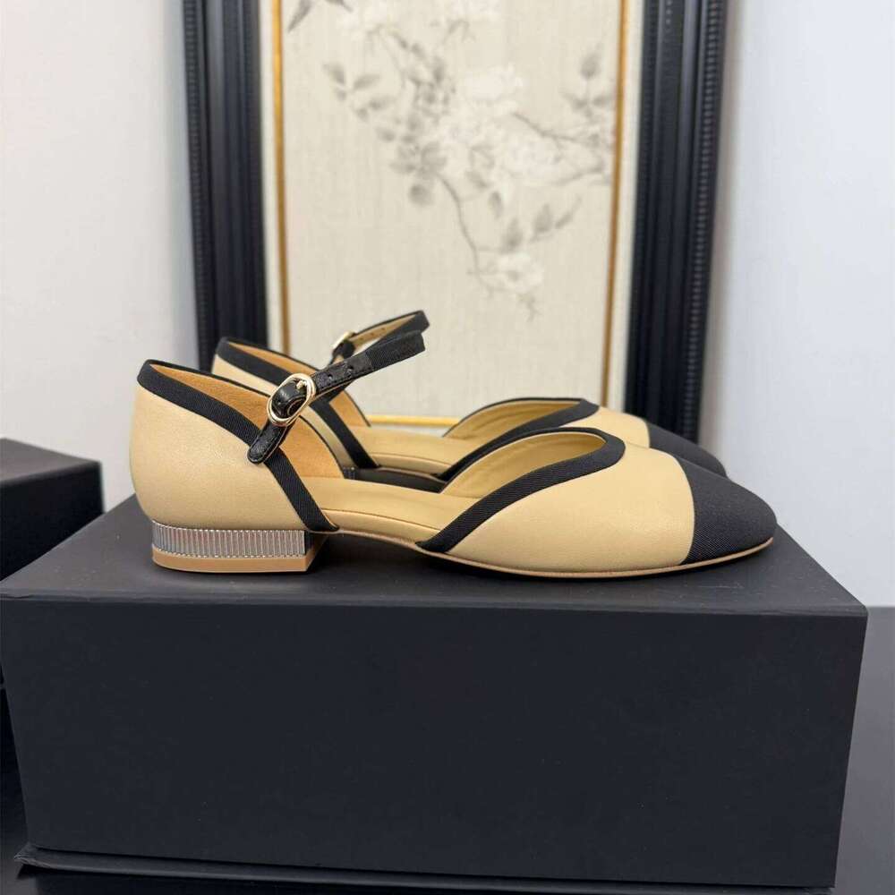 Women Size34-41 Genuine Leather Flats Mary Janes Low Heels Round Toe Buckle Strap Roman Designer Shoes Zapatillas De Mujer 835