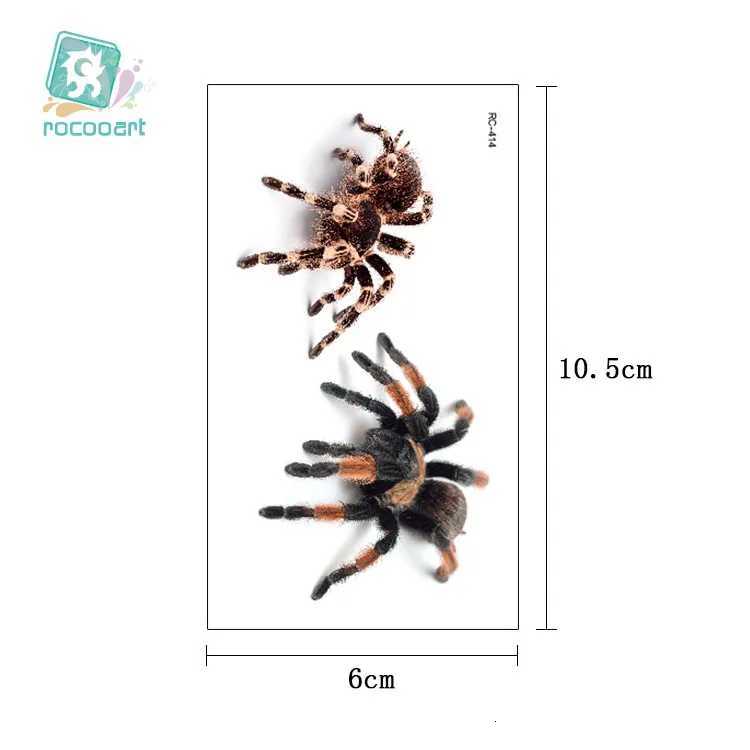 3D Spider Tattoo Scorpion Temporary Tattoo Stickers for Halloween Fake Tattoo Body Art Joke Temporary Tattoo Z250731