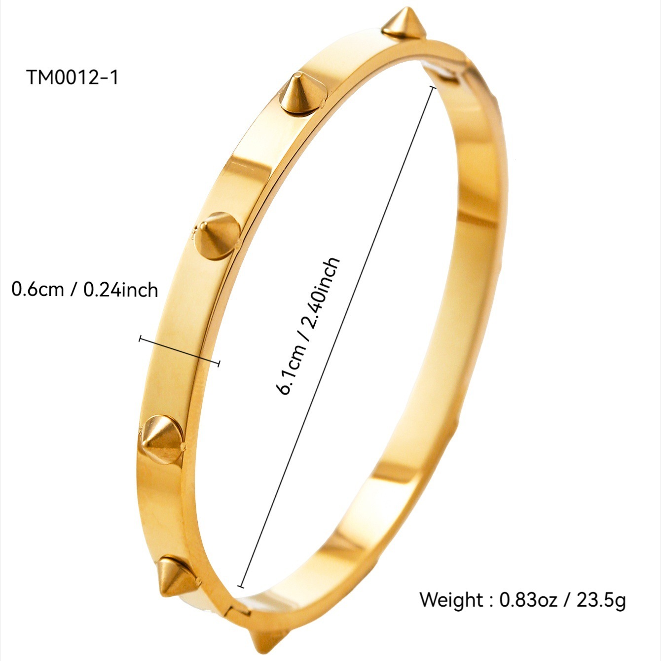 Korean Style Minimalist Fashion Cool Style 18k Gold Plated Madam Geometric Zircon Bracelet For Women Designer Bracelet Stainless Steel Non-fading High