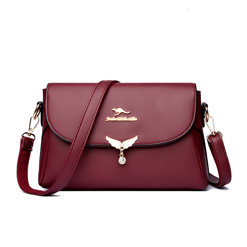 2025 Summer New Women's Bag Small Square Bag Wings Pendant Decoration Women's Crossbody Bag New Simple Style Shoulder Bag Fashion New Design