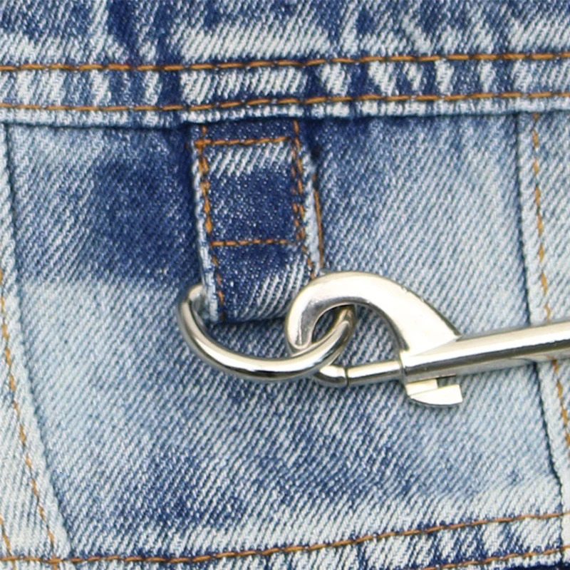 Dog Jeans Jacket Cool Puppy Summer Clothes Dog Denim Shirts for Small Boy Dogs Cats Outfits Washable Durable Harness Vest 250729