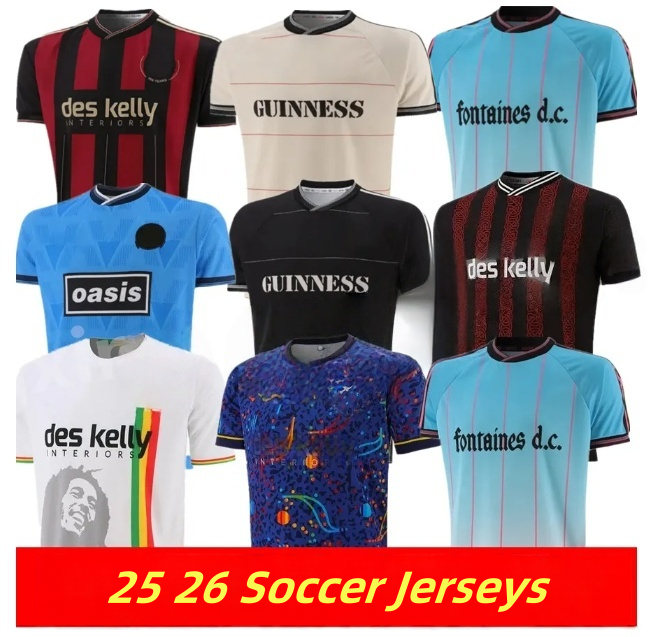 25 26 Bohemians 135th Anniversary Football Jersey 2025 2026 Fontaines Dc Home Away Third PISZCZEK McDONNELL AKINTUNDE GK Shirts BLACK GUINNESS Soccer Jerseys