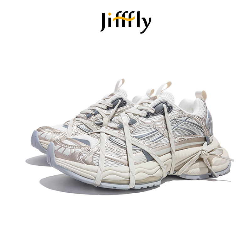 Jifffly Chunky Platform Dad Shoes Burgundy Deconstructed Multi-Laces Thick Sole Sneakers for Men Women Summer New Couple Outdoor Recreation