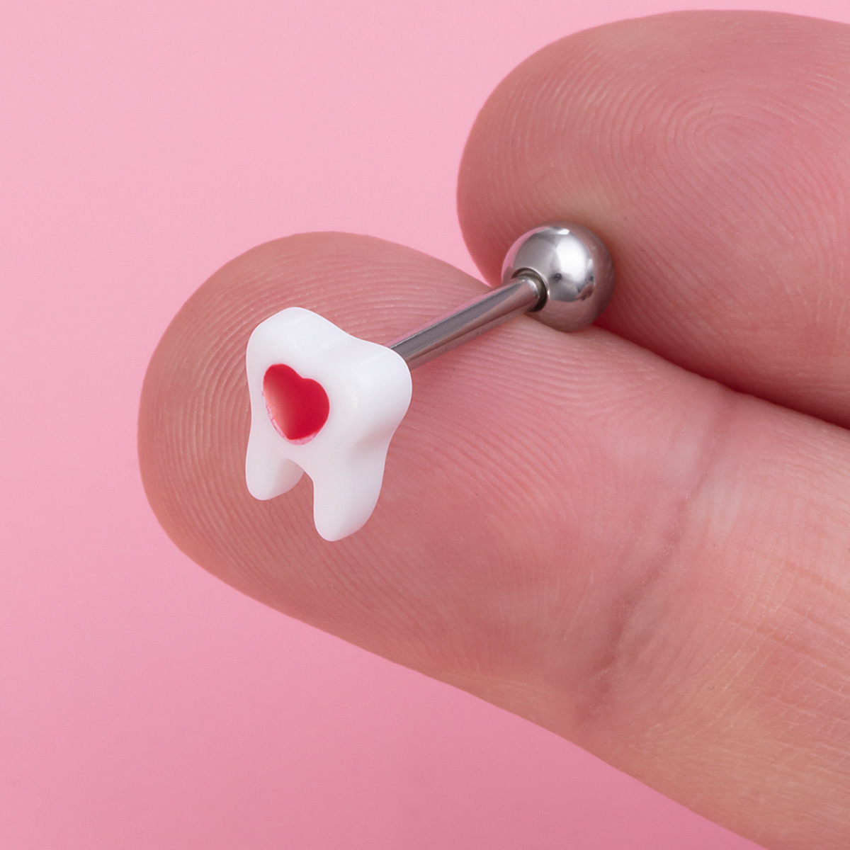 Love stainless steel acrylic cross luminous tongue nail teeth body puncture jewelry wholesale