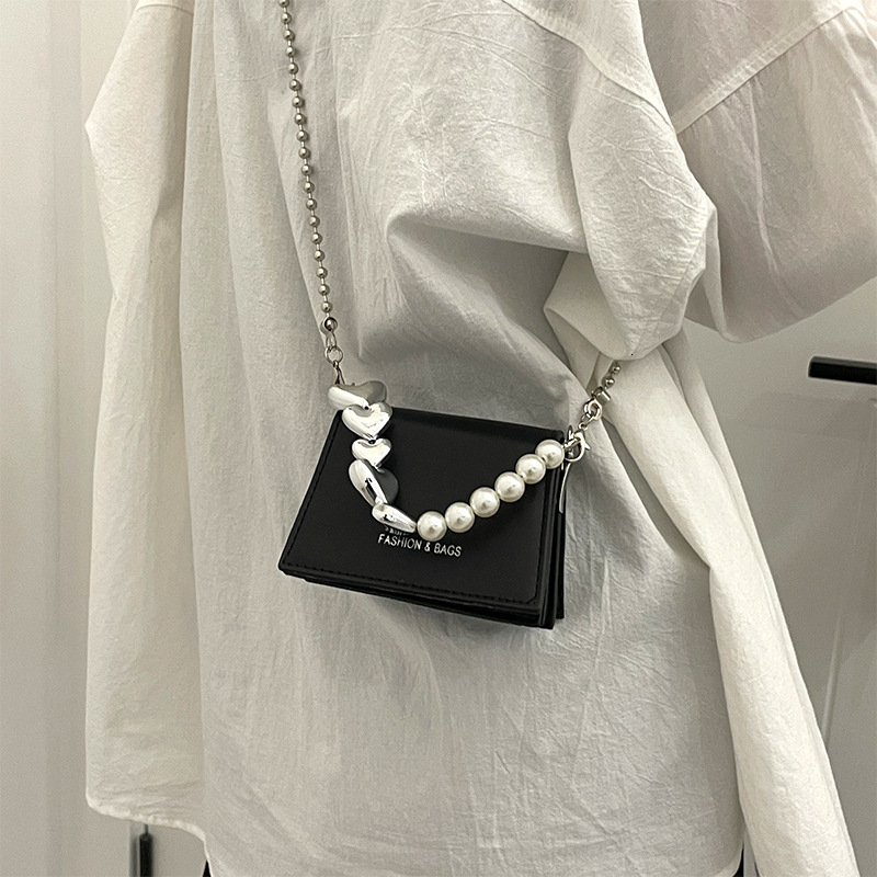 INS Personality Heart Mini Handbag Children's Handheld Crossbody Chain Lipstick Coin Small Women's Bag ddmymoon