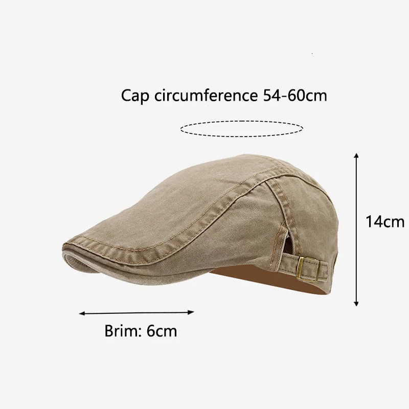 Spring Summer Vintage Cotton Beret Men Women Fashion Flat Visor Cap Casual Berets Retro sboy Hat Unisex Adjustable Sun Hats 250729
