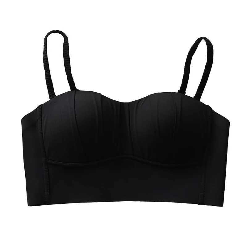 New Nylon French Pleated Bra New Detachable Ringless Thin Bra Without Underwire Seamless Underwear for Women Bras for Women Z250730