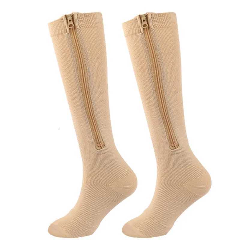 Classic Toe Wrap Pressure Socks Compress Zipper Socks Compression Stockings Cycling Sports Marathon Non-slip Zippered Stockings Z250731