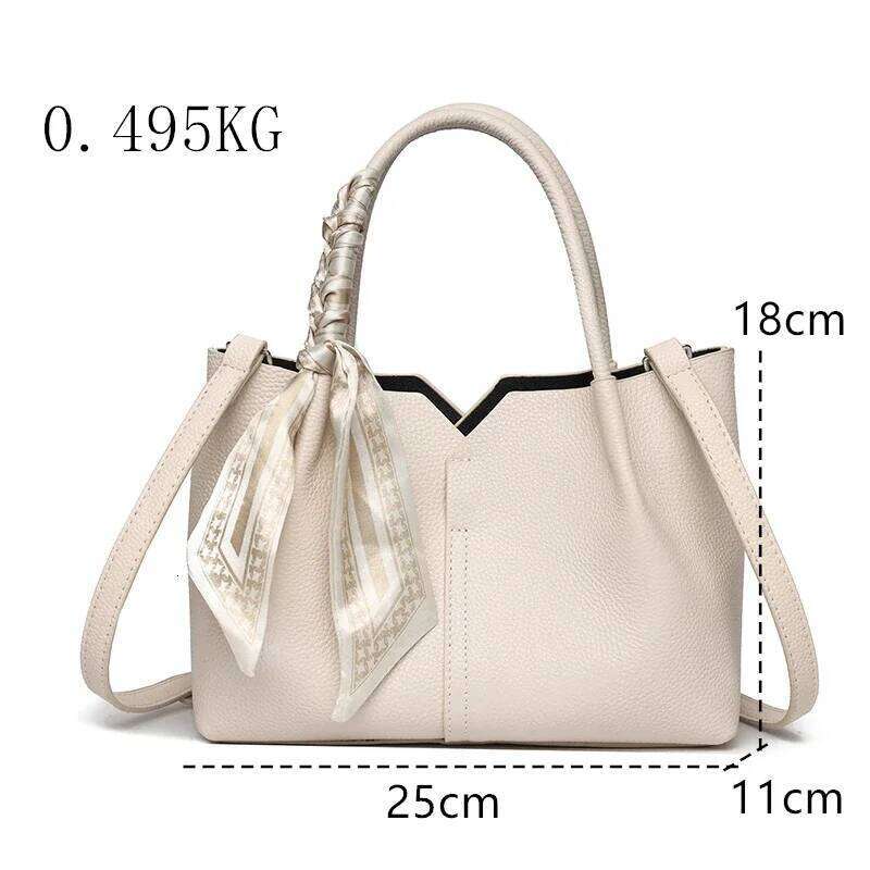 Genuine Leather Cowhide Tote Daily Commuting Women Messenger Fashion Shoulder Crossbody Bag New Female Handbag Bolso