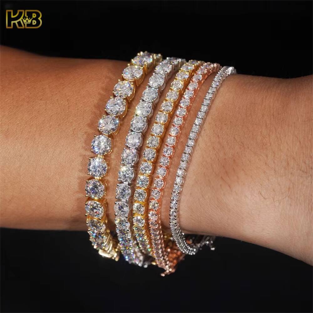 Sterling Silver 925 Diamond Fashion Trends Moissanite Hip Hop Vvs Custom Jewellery Iced Out Tennis Chain Necklace