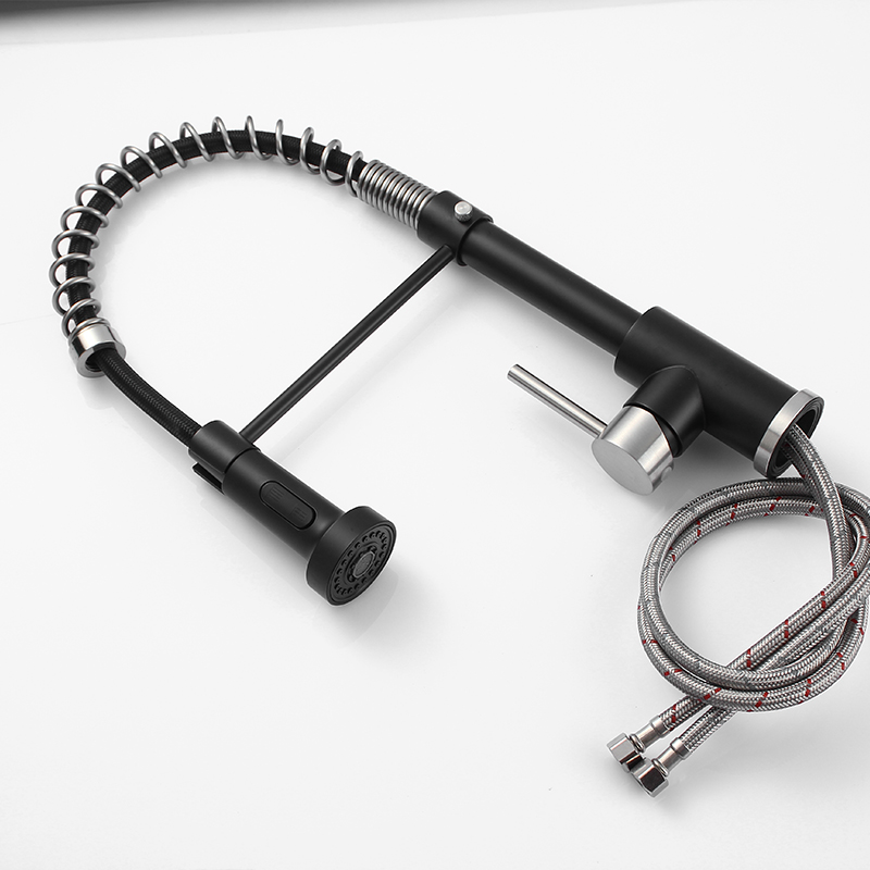 Modern Kitchen Faucet with Pull-Out Spring - Durable Design for Easy Operation