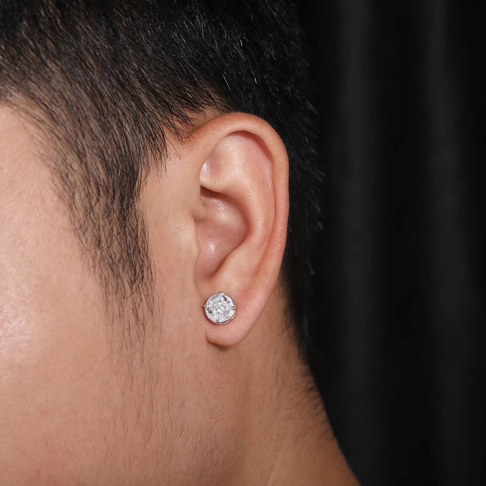 GRA Certificate Marquise Cut VVS Moissanite CZ Geometric Stud Earrings Ready to Ship 925 Sterling Silver Jewelry Gift Earrings