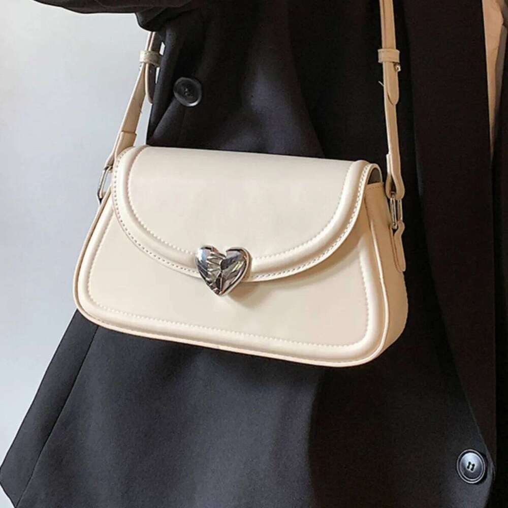 designer bag Ladies Solid Colour Crossbody Car ing Hundred Underarm Shoulder Bag Metallic Decoration PU Material