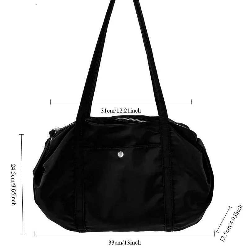 Nylon Women Barrel Shaped Shoulder Bag Student Commuter Daily Korean Style Handle Bag Summer Upscale Sweatproof Underarm Bag Y250730